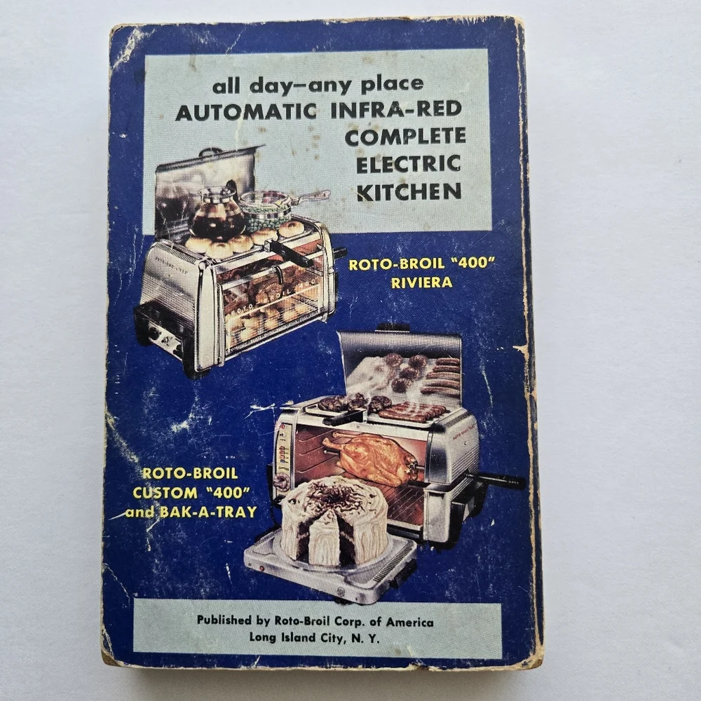 MR & MRS ROTO-BROIL COOKBOOK Sarah Alexander 1955 Revised Rotisserie Recipes